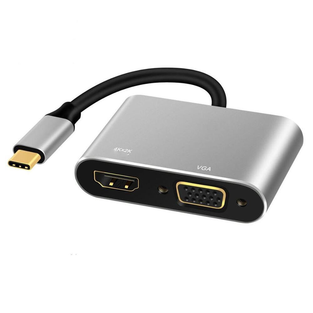 Hub Adaptador 4 En 1 Type-c A Hdmi 4k + Vga + Usb 3.0+ Usb C image number 7.0