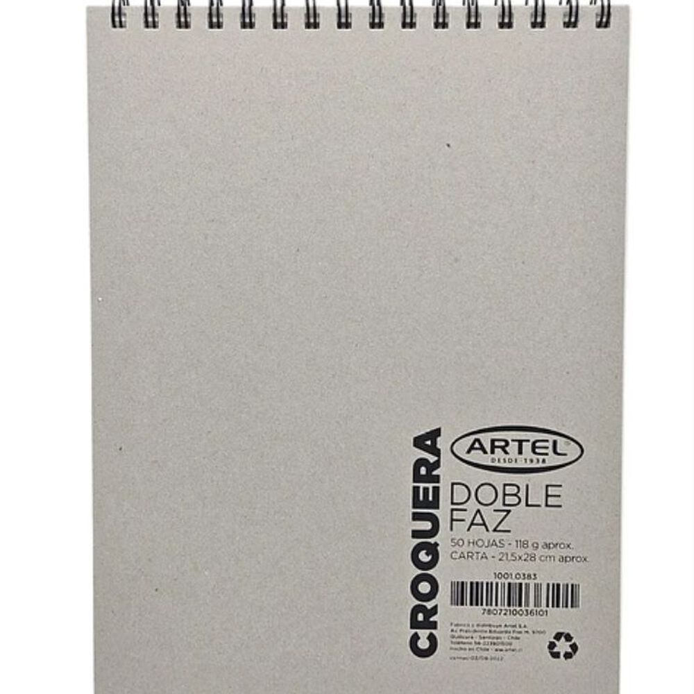 Croquera Carta Doble Faz 50 Hojas Artel image number 1.0