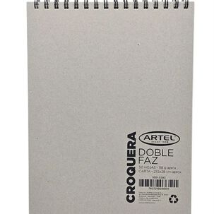 Croquera Carta Doble Faz 50 Hojas Artel