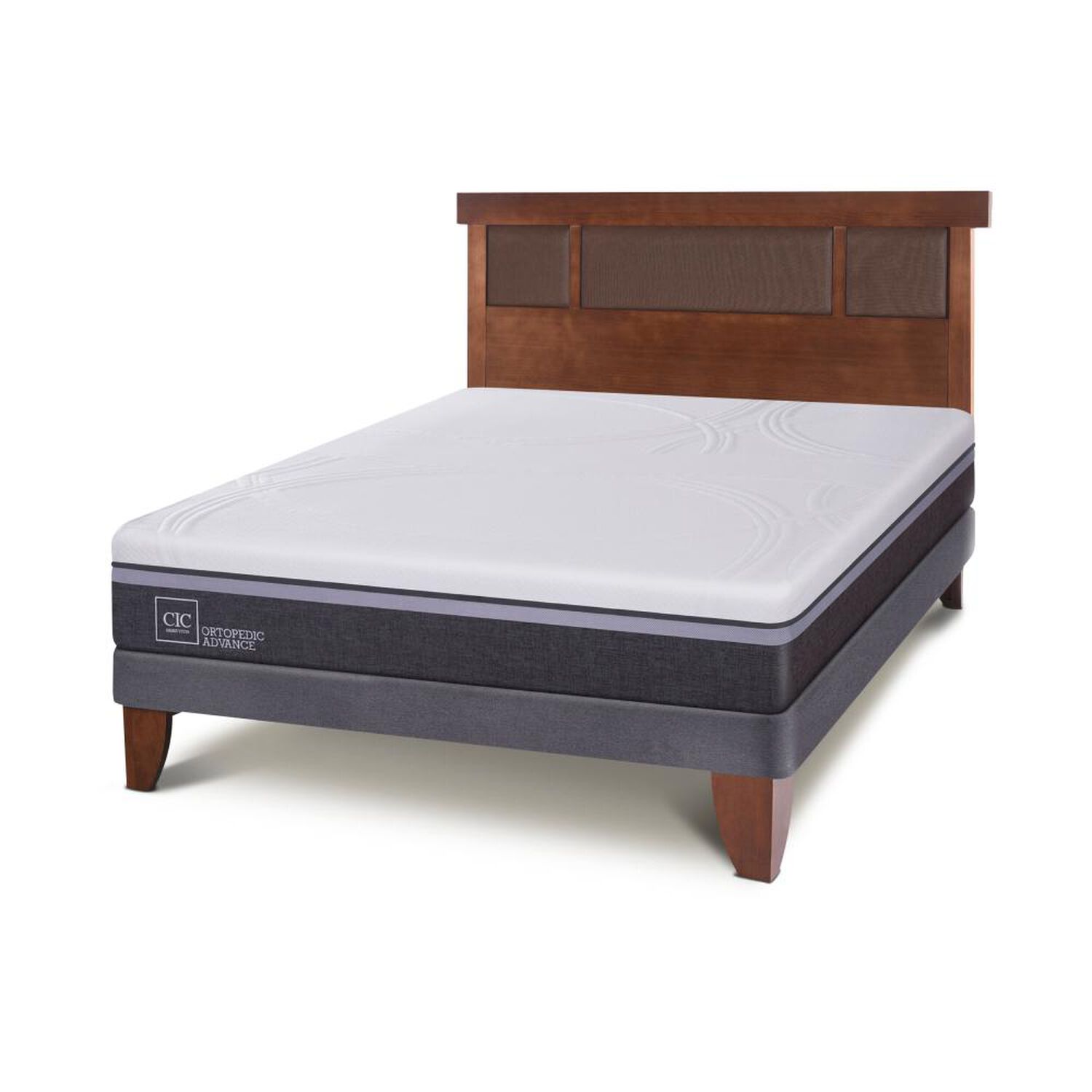 Cama Europea Cic Ortopedic Advance / 2 Plazas / Base Normal + Respaldo image number 1.0