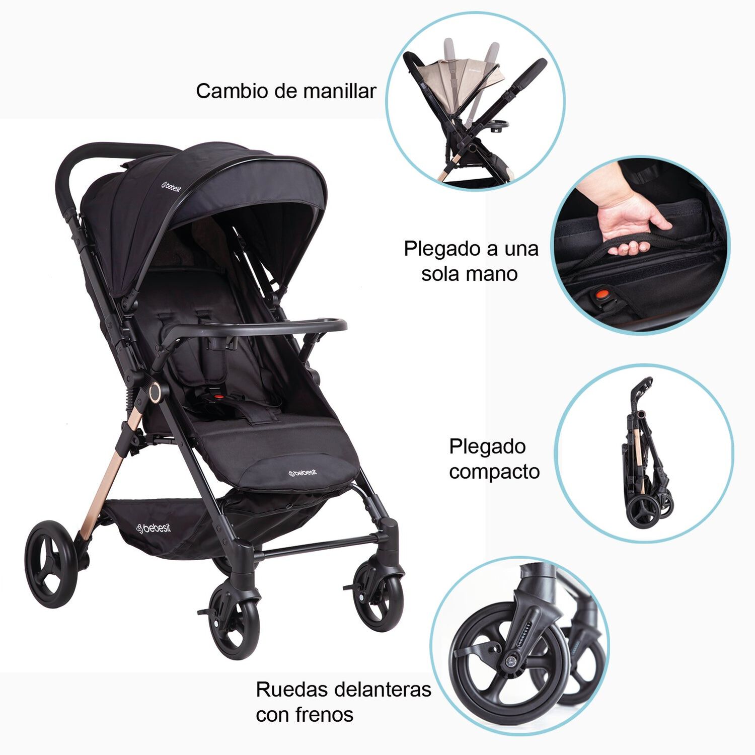 Coche De Paseo City Negro image number 8.0