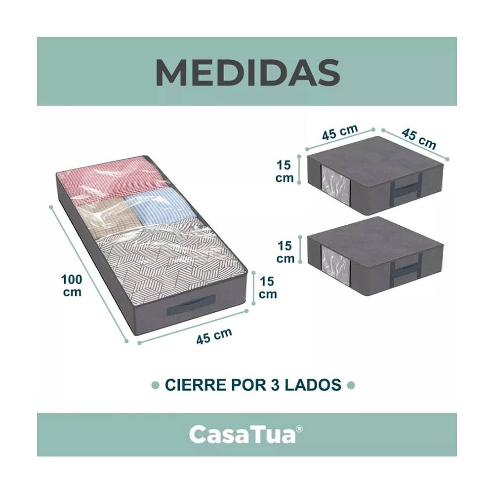 Organizador De Ropa Bajo Cama Casatua Almacenamiento Set X 3 image number 5.0