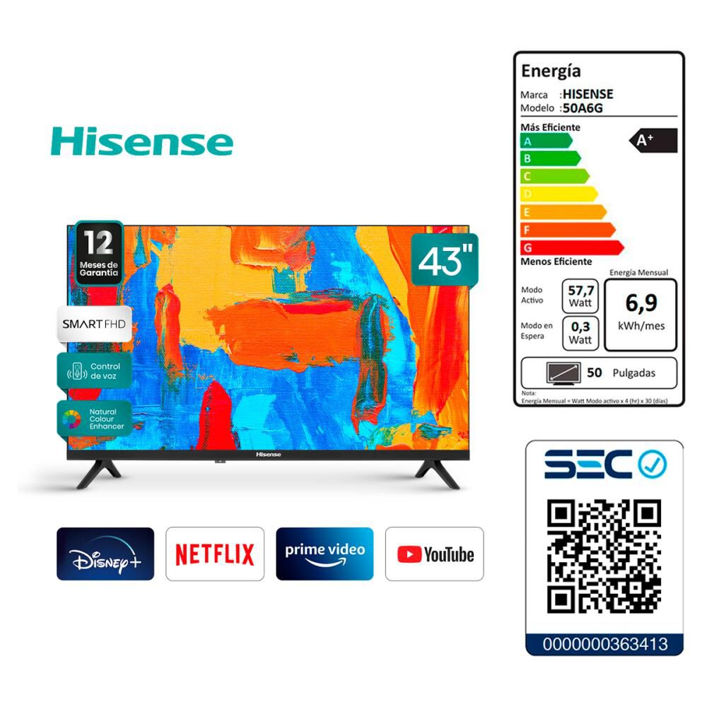 Led 43" Hisense 43E5610 / Full HD / Smart TV image number 5.0