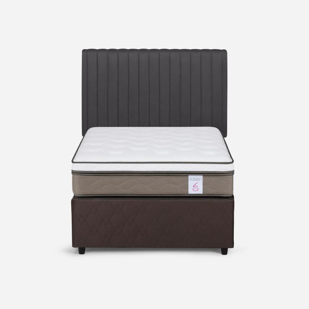 Cama Nido Rosen New Style 6 / 1.5 Plazas / Base Normal + Respaldo Lucio image number 0.0