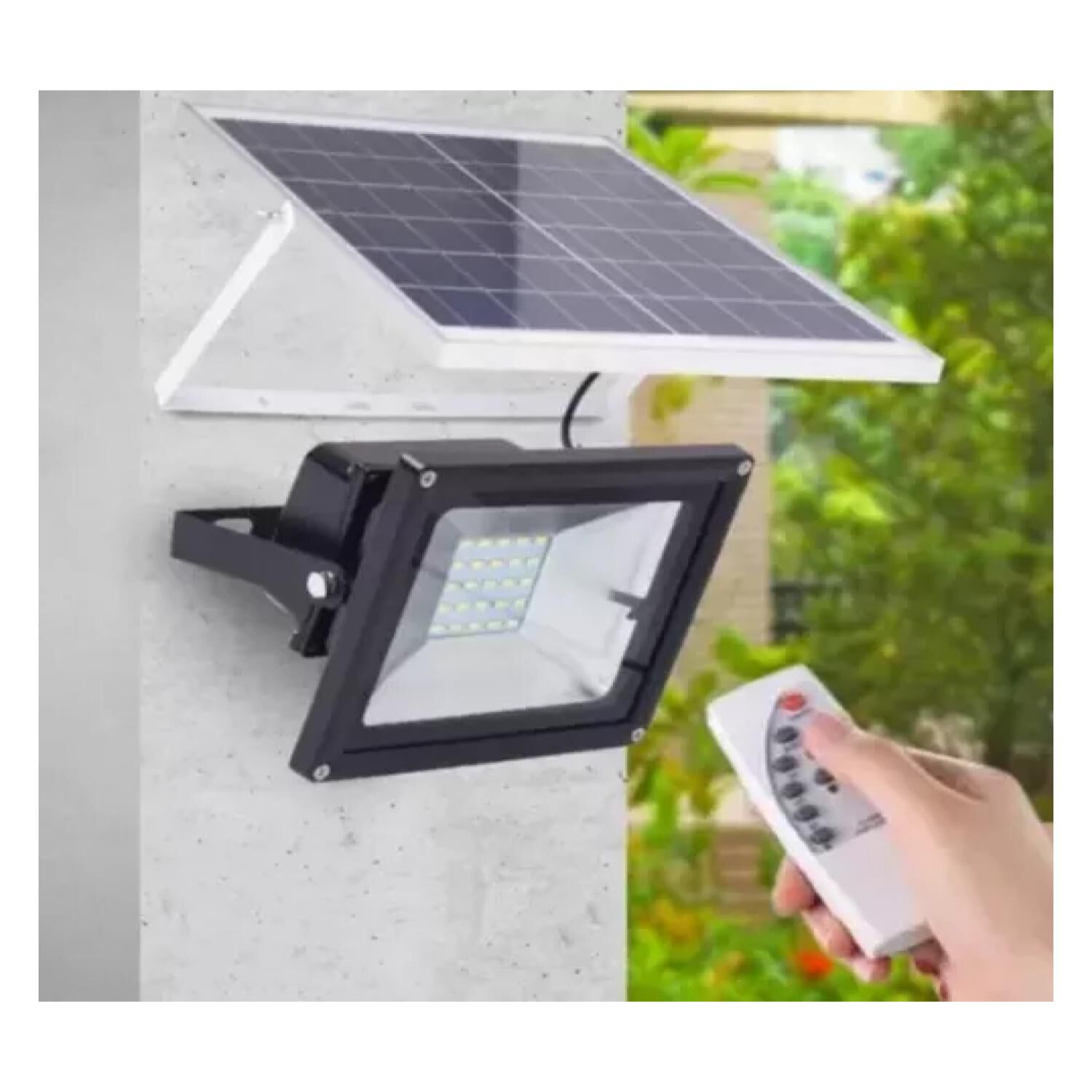 Foco Led Con Panel Solar 100w Montable Ajustable image number 2.0