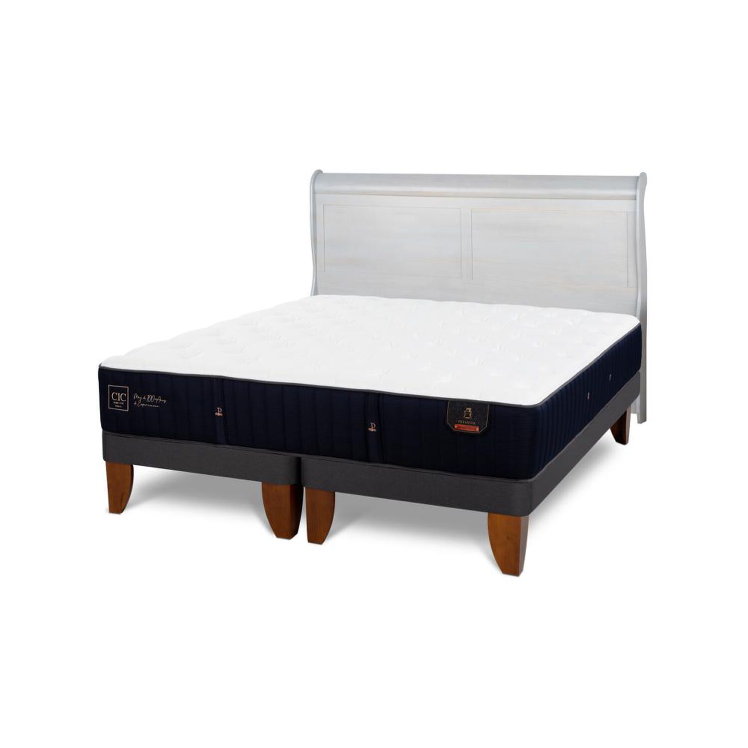 Cama Europea Cic Linea Premium / King / Base Dividida + Respaldo image number 5.0