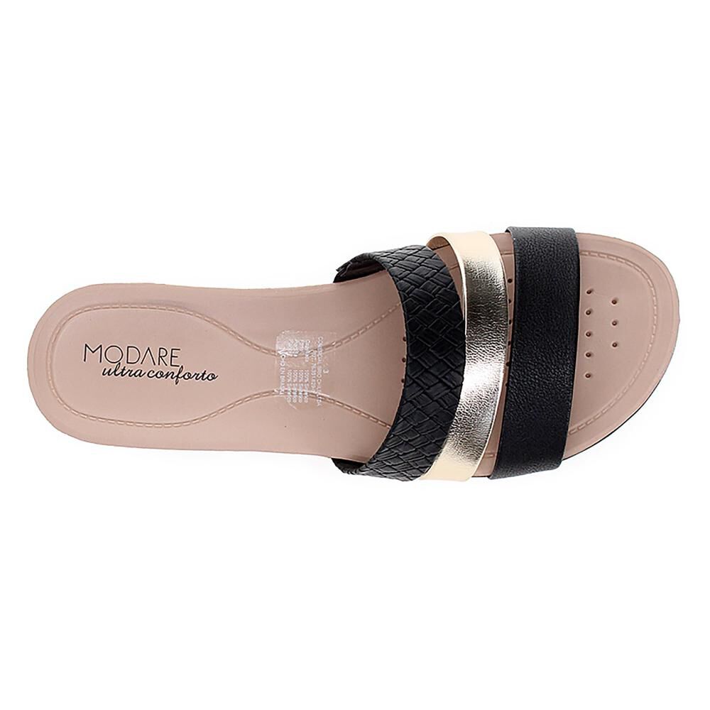 Sandalia Mujer Modare Casual Negro/dorado image number 4.0