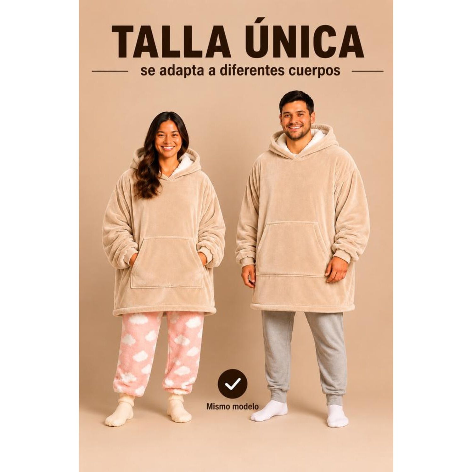 Poleron Felpa Capucha Manta Polar Invierno Unisex Talla Unic image number 37.0