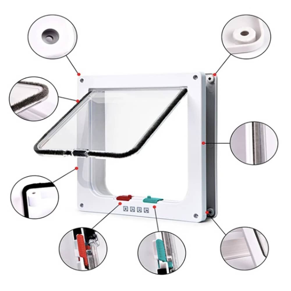 Puerta Para Gato Perro Mascotas 4 Modos Bloqueo Xl image number 3.0