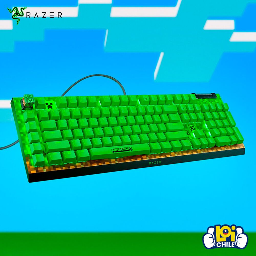 Teclado Gamer Razer Blackwidow V4 X Minecraft Edition Green image number 7.0