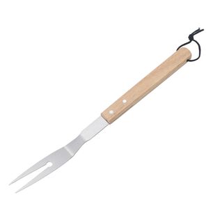 Trincho Parrillero Acero Parilla Mango Madera 44cm Fontina