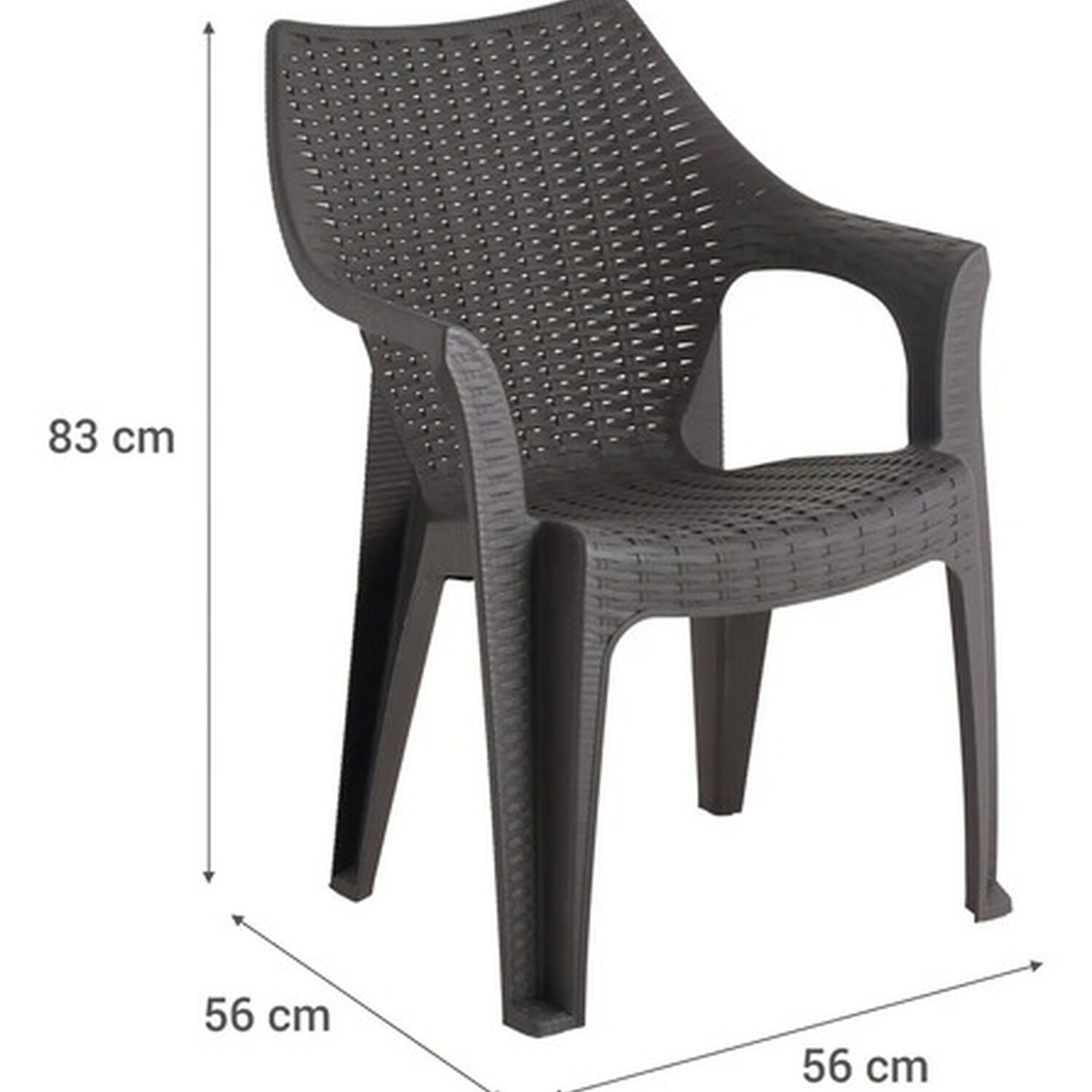 Silla Aruba Modelo Rattan Amplia Con Brazos Color De La Estructura De La Silla Caf&eacute; image number 7.0