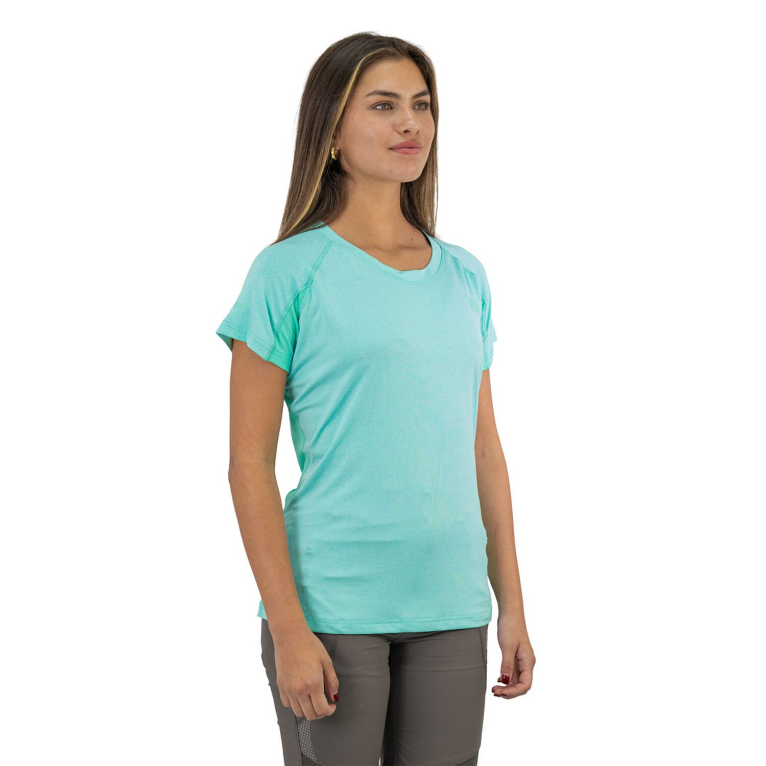 Polera Dry Fit Hw Spx Manga Corta Mujer Aqua image number 1.0