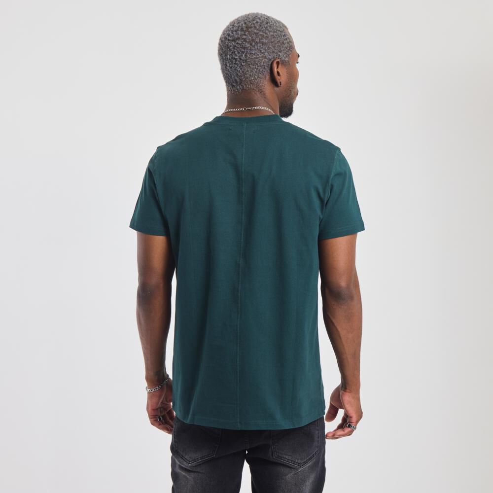 Polera Lisa Slim Manga Corta Cuello Redondo Hombre Rolly Go image number 3.0