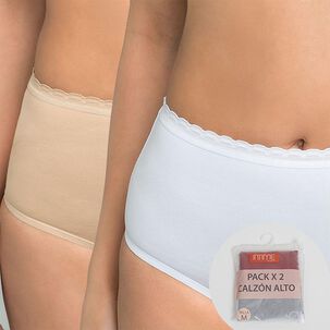 Pack Calzón Maxi Algodón Elasticado Mujer Intime / 2 Unidades