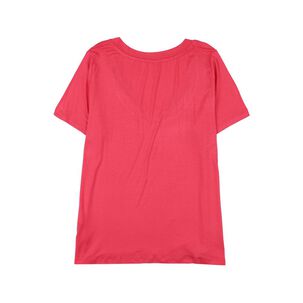 Polera Lisa Con Tajali Al Costado Manga Corta Cuello V Mujer Geeps