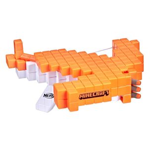 Juguete Nerf Minecraft Ballesta Pillagers Naranja Hasbro