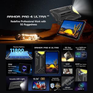 Ulefone Armor Pad 4 Ultra - Tablet Rugged 10.36" 5g, 8gb Ram, 256gb - Resistencia Extrema
