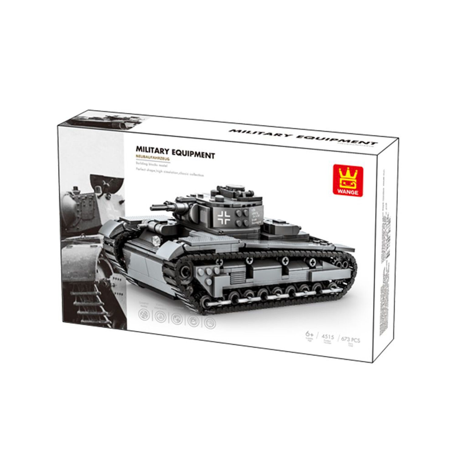 Tanque Militar Alem&aacute;n Armable 673 Pzs. image number 1.0