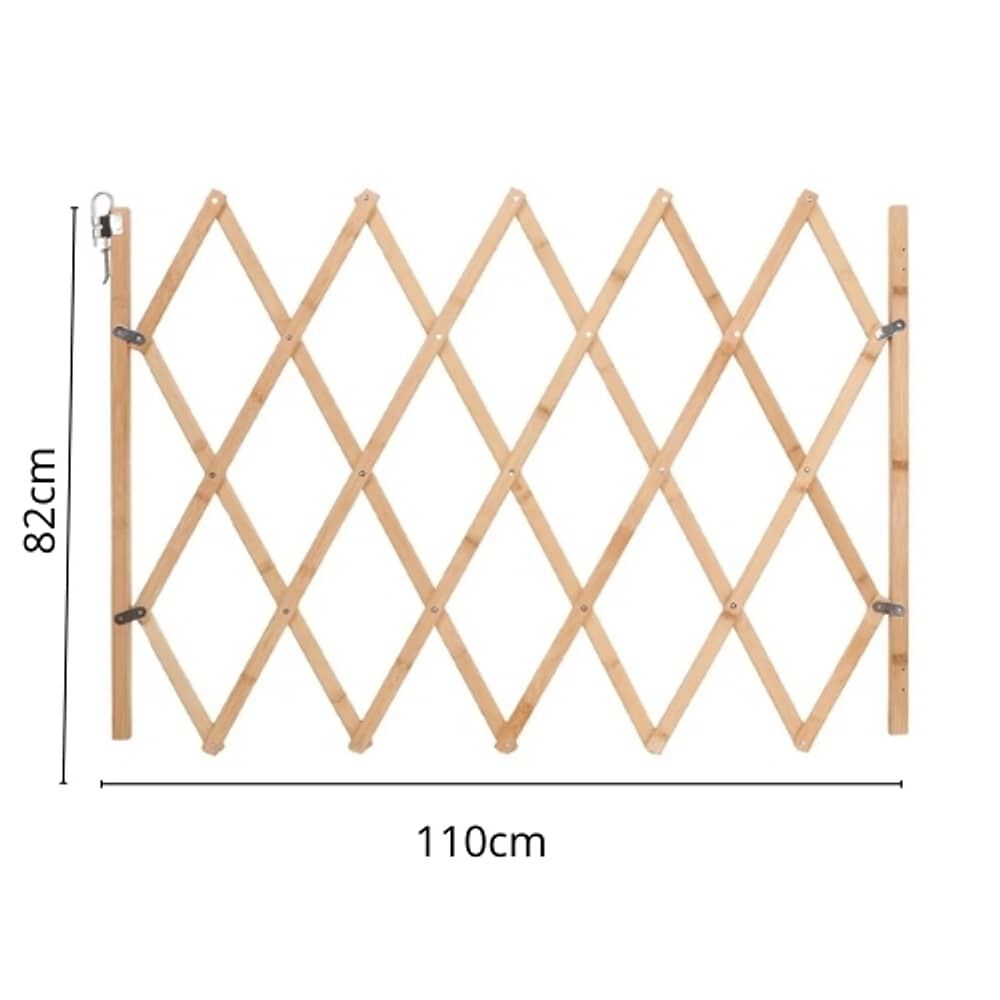 Puerta Plegable Para Mascotas Valla De Seguridad De Madera image number 1.0