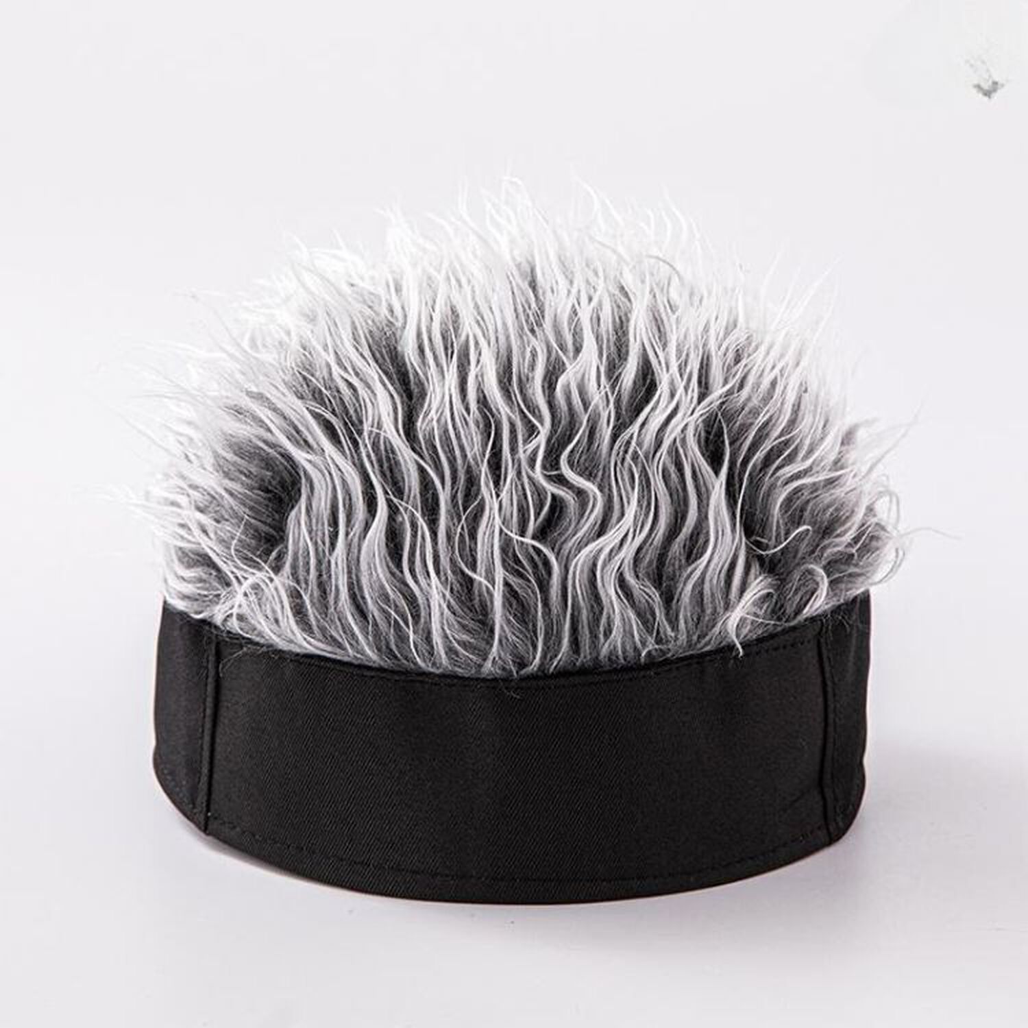 Gorra Con Peluca De Pelo Falso Gris Tem&aacute;tico image number 0.0