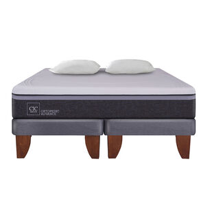 Cama Europea Cic Ortopedic Advance / 2 Plazas / Base Dividida + Almohadas
