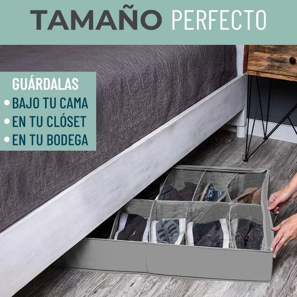 Organizador Zapatos Bajo Cama Almacenamiento Zapatero Set X2 image number 3.0