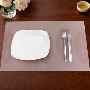 Individual De Mesa Nautica Home 45x30cm Reversible Hojas Rosa