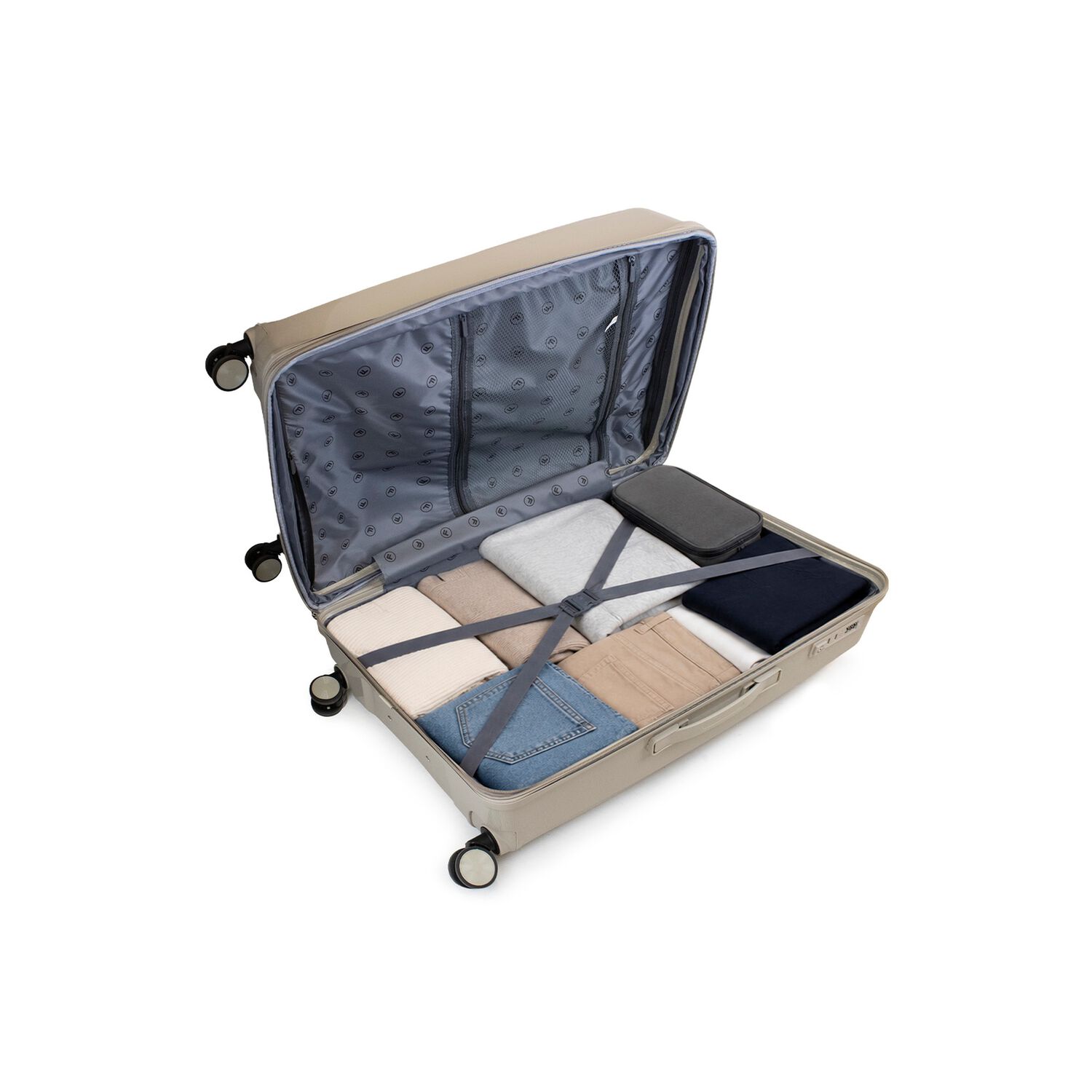 Pack 2 Maletas Cabina S 10k + Grande L 23k Slay Beige F La Maleta De Chile image number 3.0