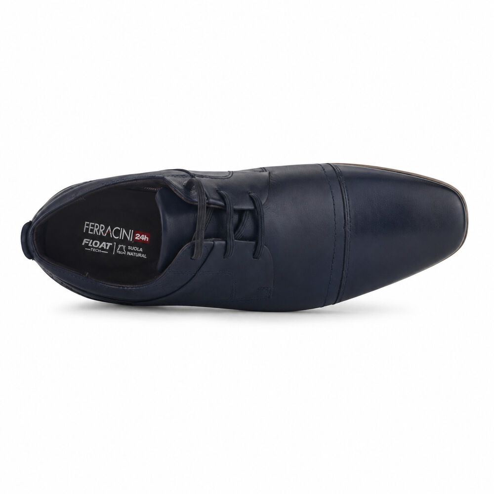 Zapato Ferracini Hombre 6065 Derby Azul Marino Casual image number 4.0