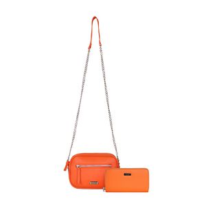 Pack Kenneth Cole Cartera Calixta + Billetera De Mujer Bessie Orange