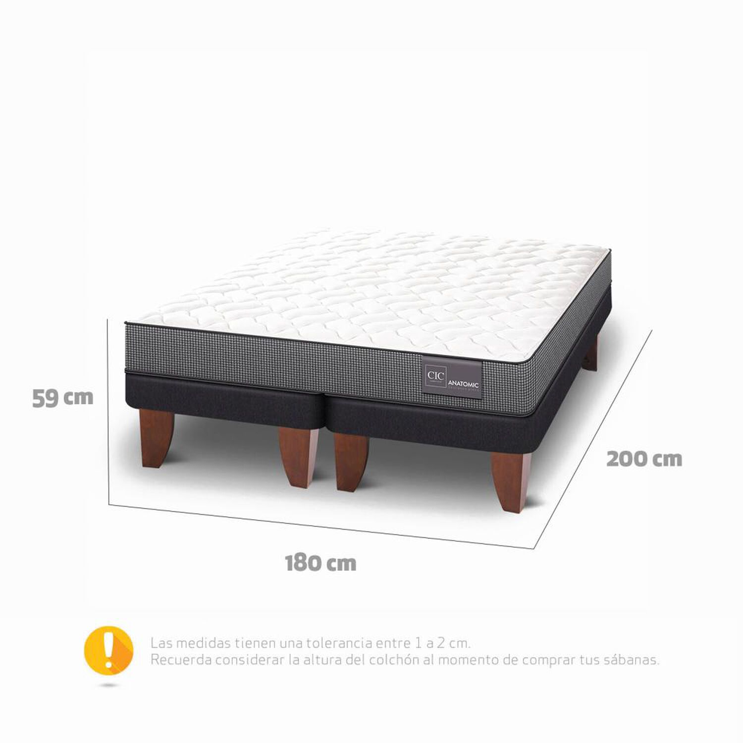 Cama Europea Cic Anatomic / King / Base Dividida image number 3.0