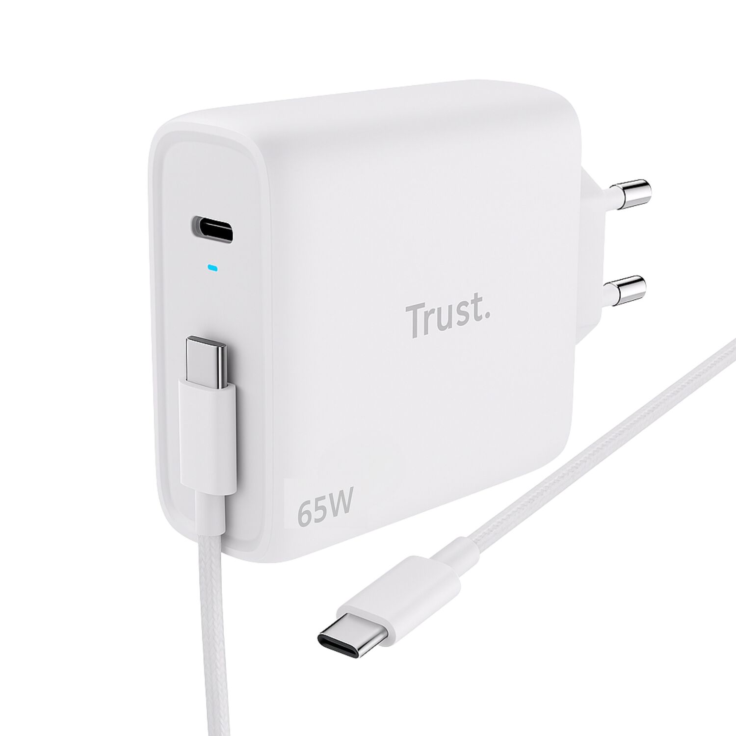 Cargador Trust Universal Usb-c 65w / 3a + Cable C/c De 2mts image number 0.0