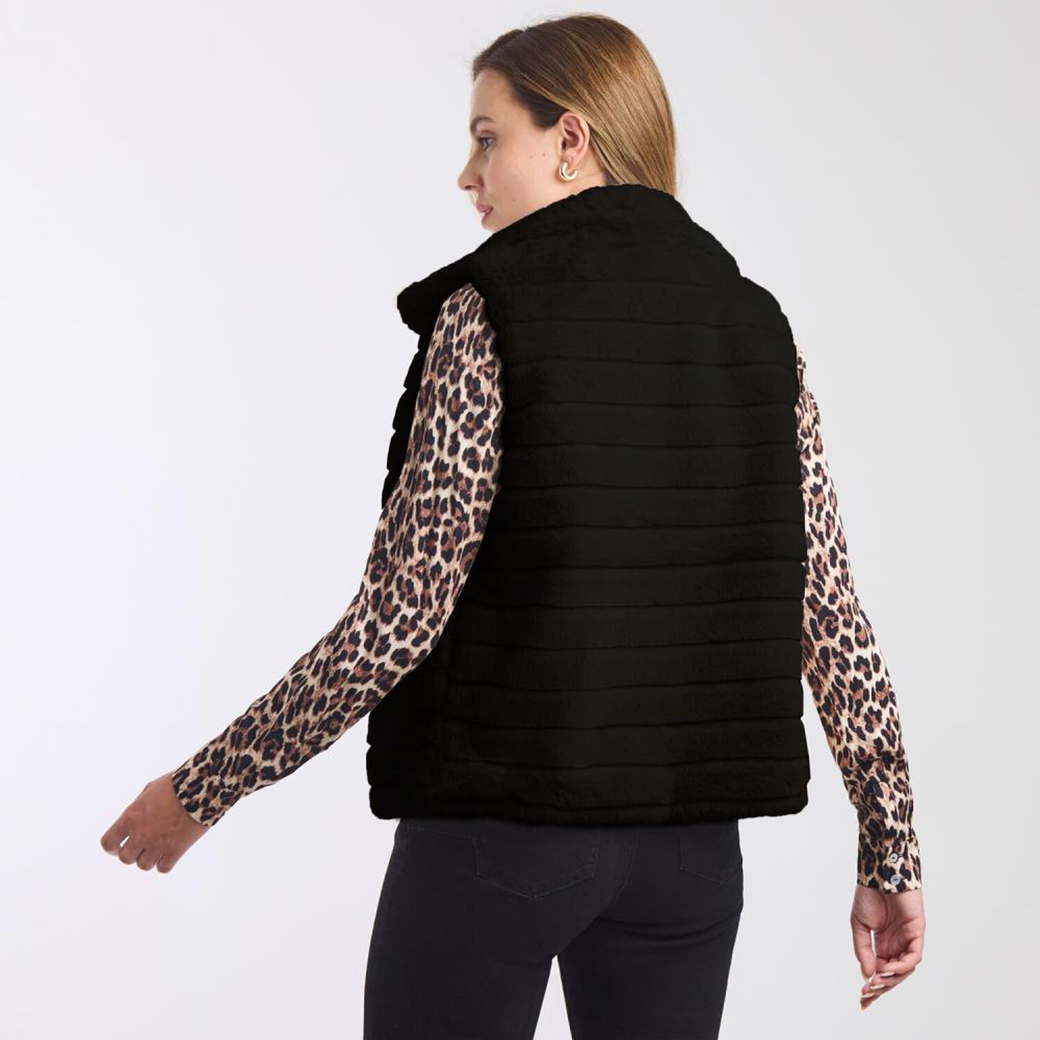 Chaqueta Fashion Regular Sin Mangas Cuello Alto Mujer Kimera image number 1.0