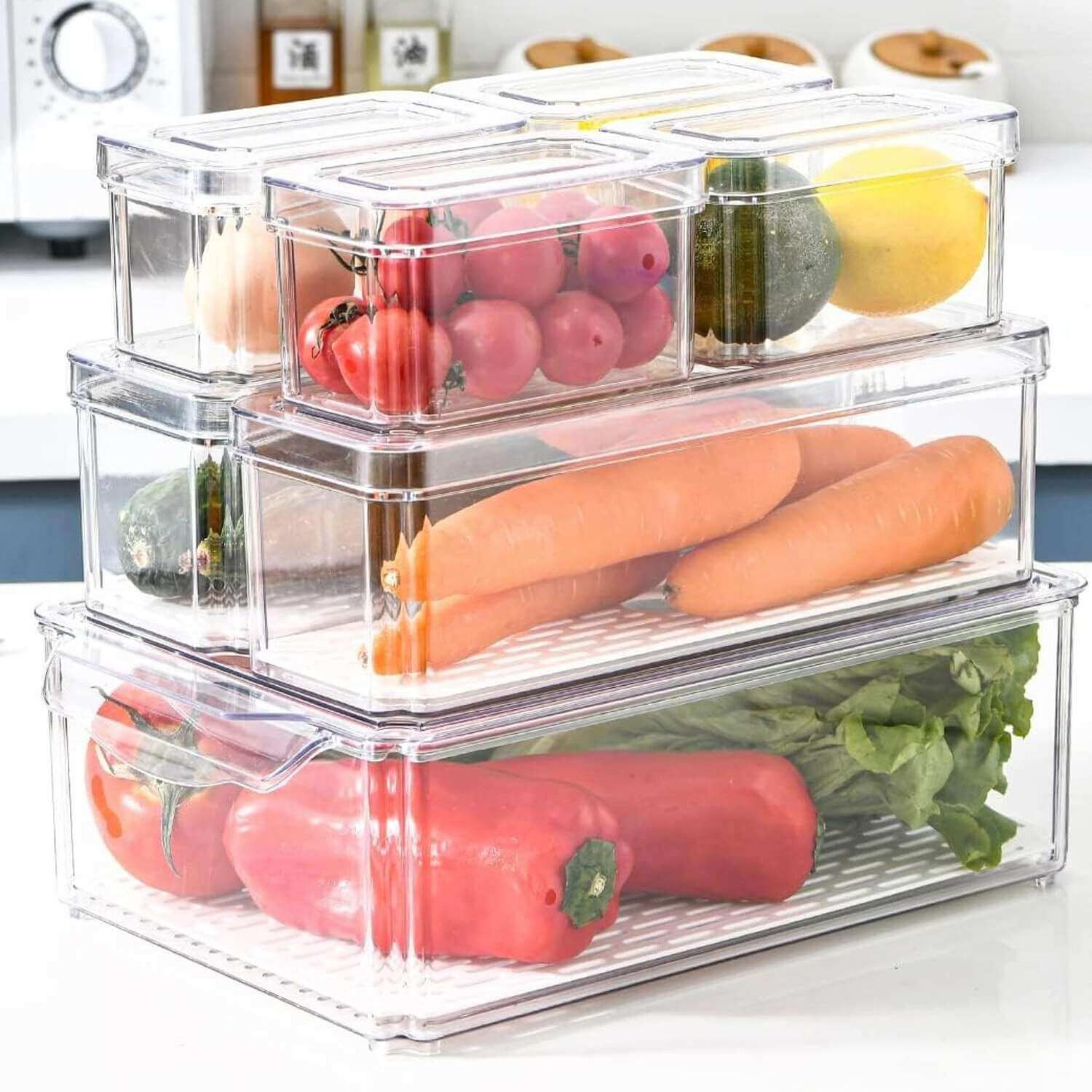Set 7 Contenedores Organizadores Para Refrigerador Y Cocina image number 6.0