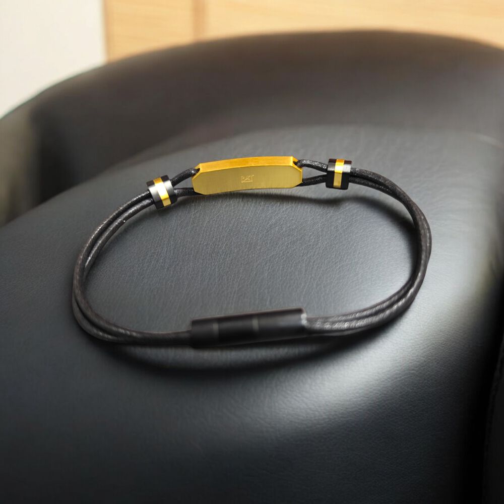 Pulsera De Hombre Cat J001b10119 Dorado-negro image number 3.0