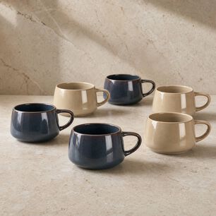 Set 6 Tazas Mug Cer&aacute;mica Taipei 470 Ml - Surtido 2 Modelos