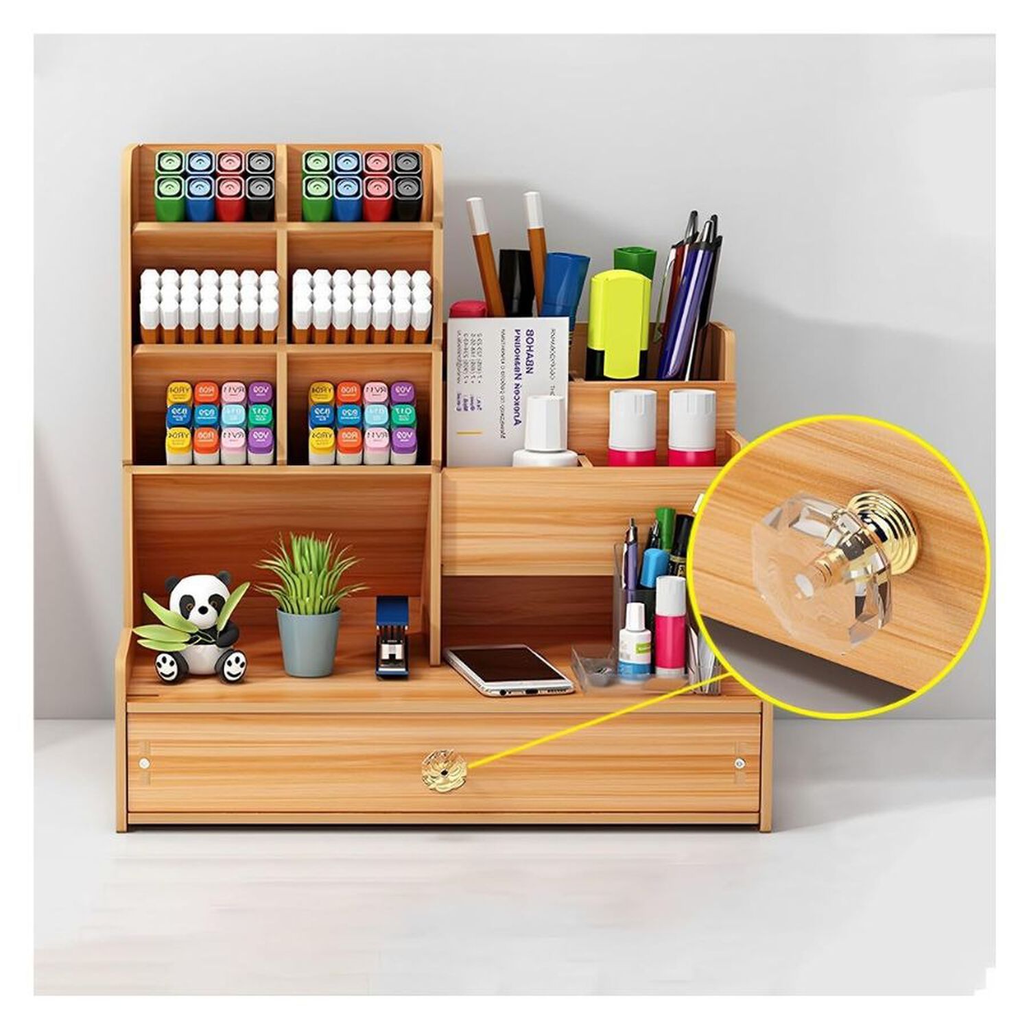 Organizador Escritorio Madera Multifuncional Caj&oacute;n Oficina image number 4.0