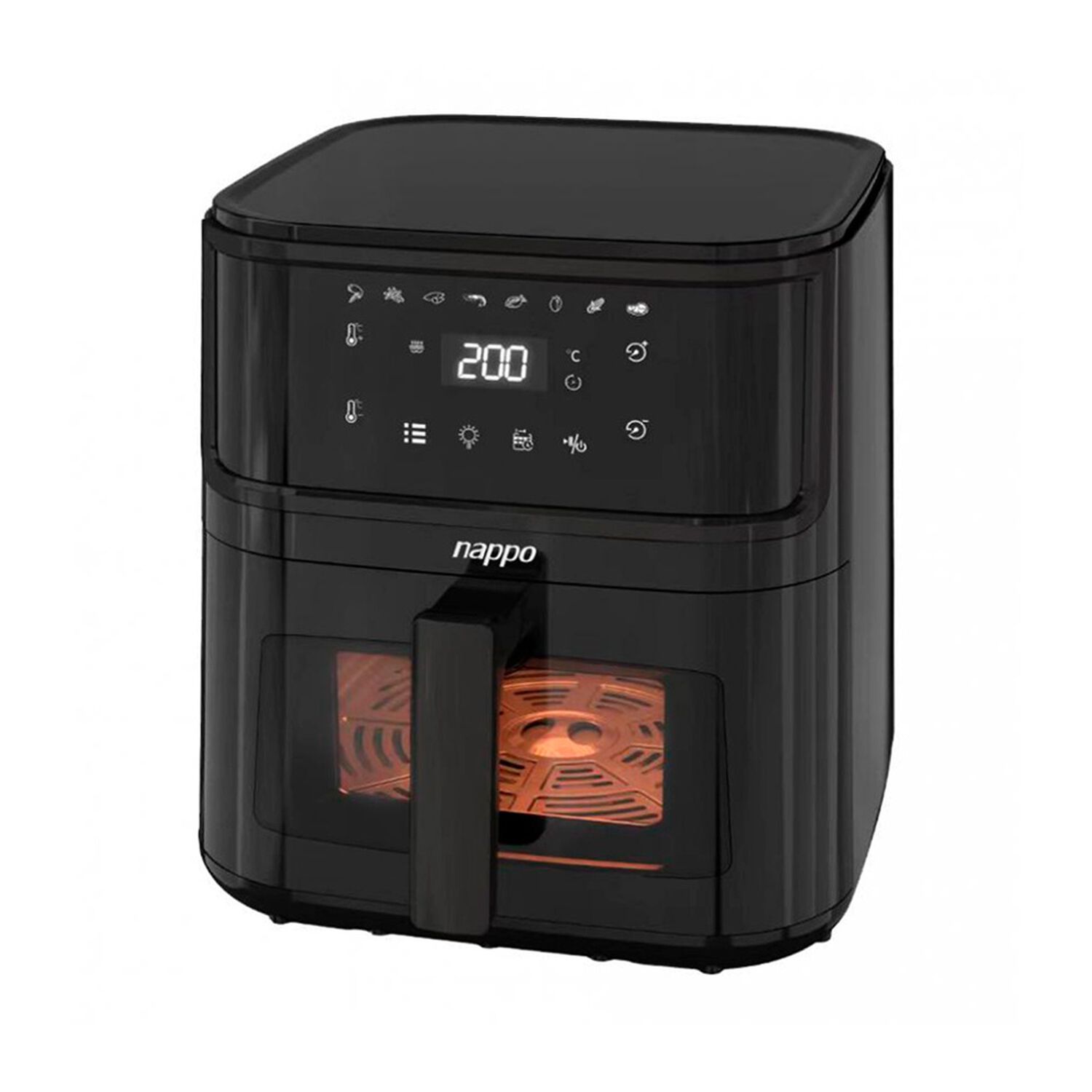 Freidora De Aire Nappo Digital 8 Litros 1500w Luz Interior image number 1.0