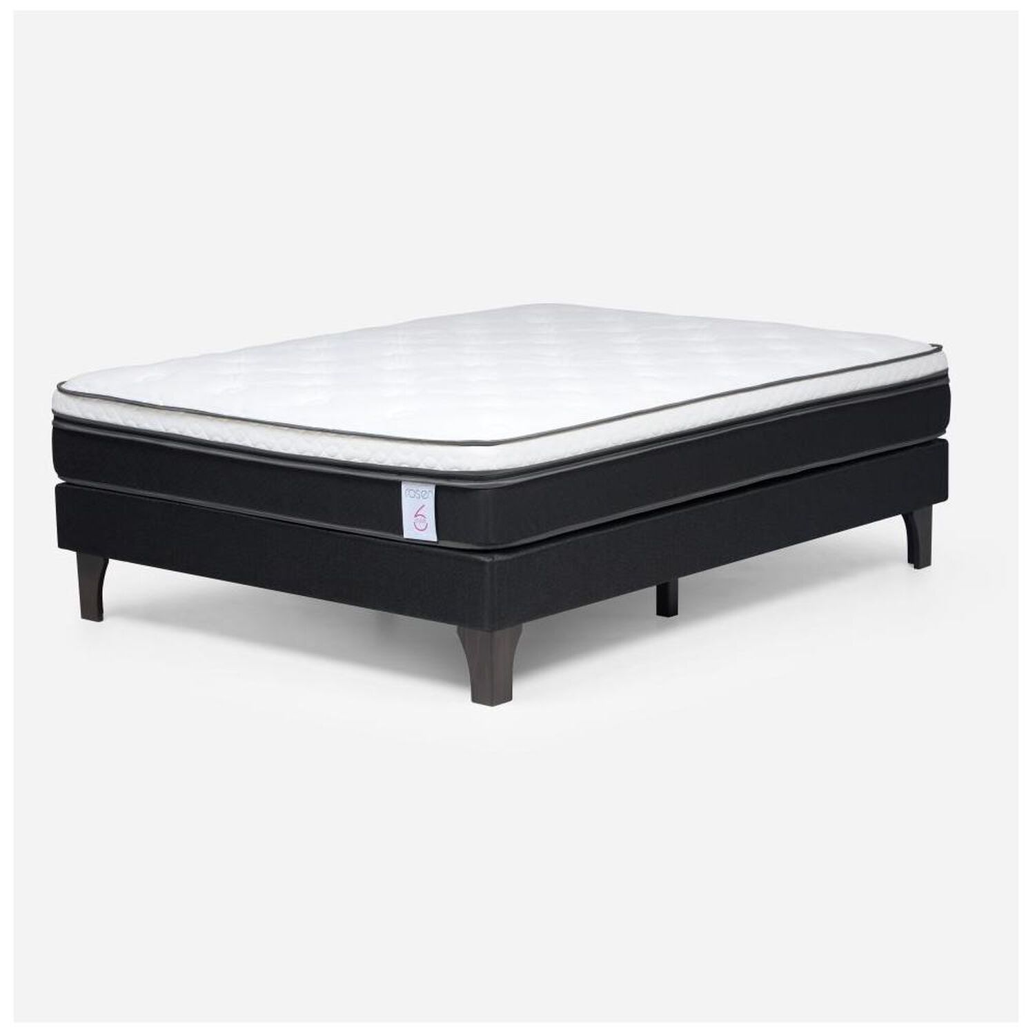 Cama Europea Rosen New Style 6 / 2 Plazas / Base Normal + Respaldo image number 6.0