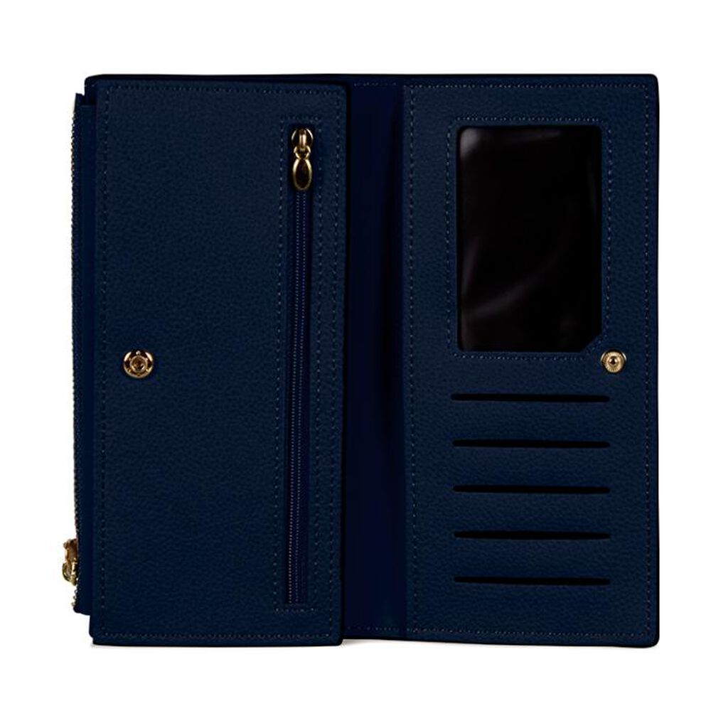 2 Billeteras De Mujer Delia Negra Y Azul Carven image number 5.0