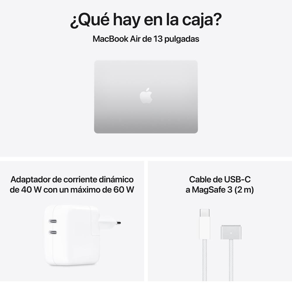 Macbook 13.6" Apple Air M5 / Chip M5 / 16 GB RAM / 512 GB SSD / Plata image number 8.0