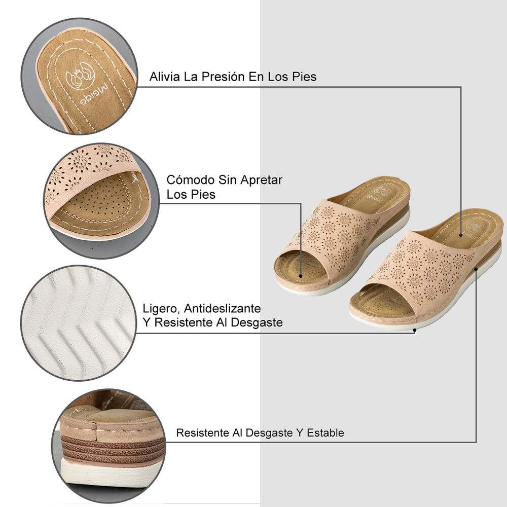 Sandalias Chalas Casual Confort Mujer Taco Cuña Weide Qiu365 image number 4.0