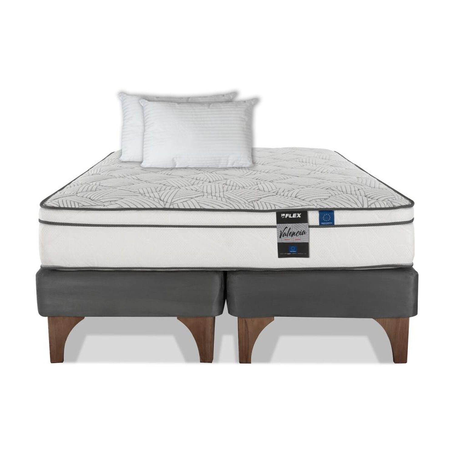 Cama Europea Flex Valencia / 2 Plazas / Base Dividida image number 1.0