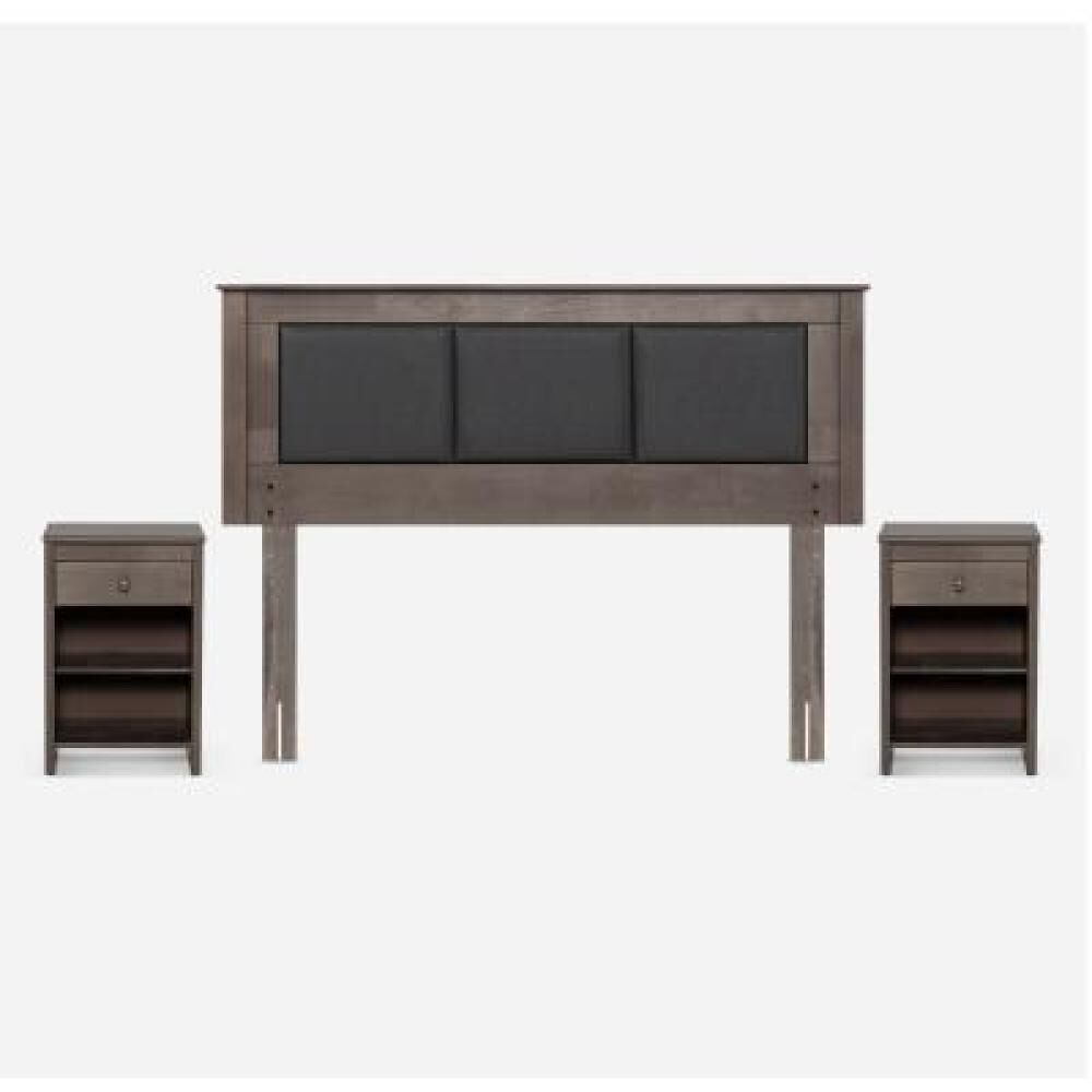 Cama Europea Rosen New Style 4 Plus / 2 Plazas / Base Normal  + Set Maderas Rachel Gris image number 8.0