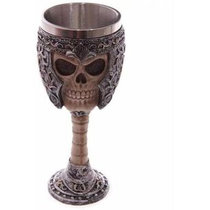 Copa C&aacute;liz Calavera Medieval Halloween Craneo Casco