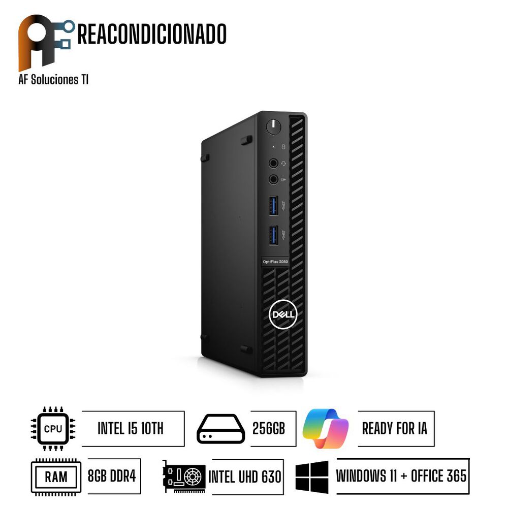 Computador Dell 3080 Mini Essential Windows 11 - Office365 Reacondicionado image number 1.0