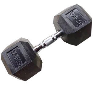 Mancuerna Hexagonal Acero Recubierta Caucho 17.5 Kg