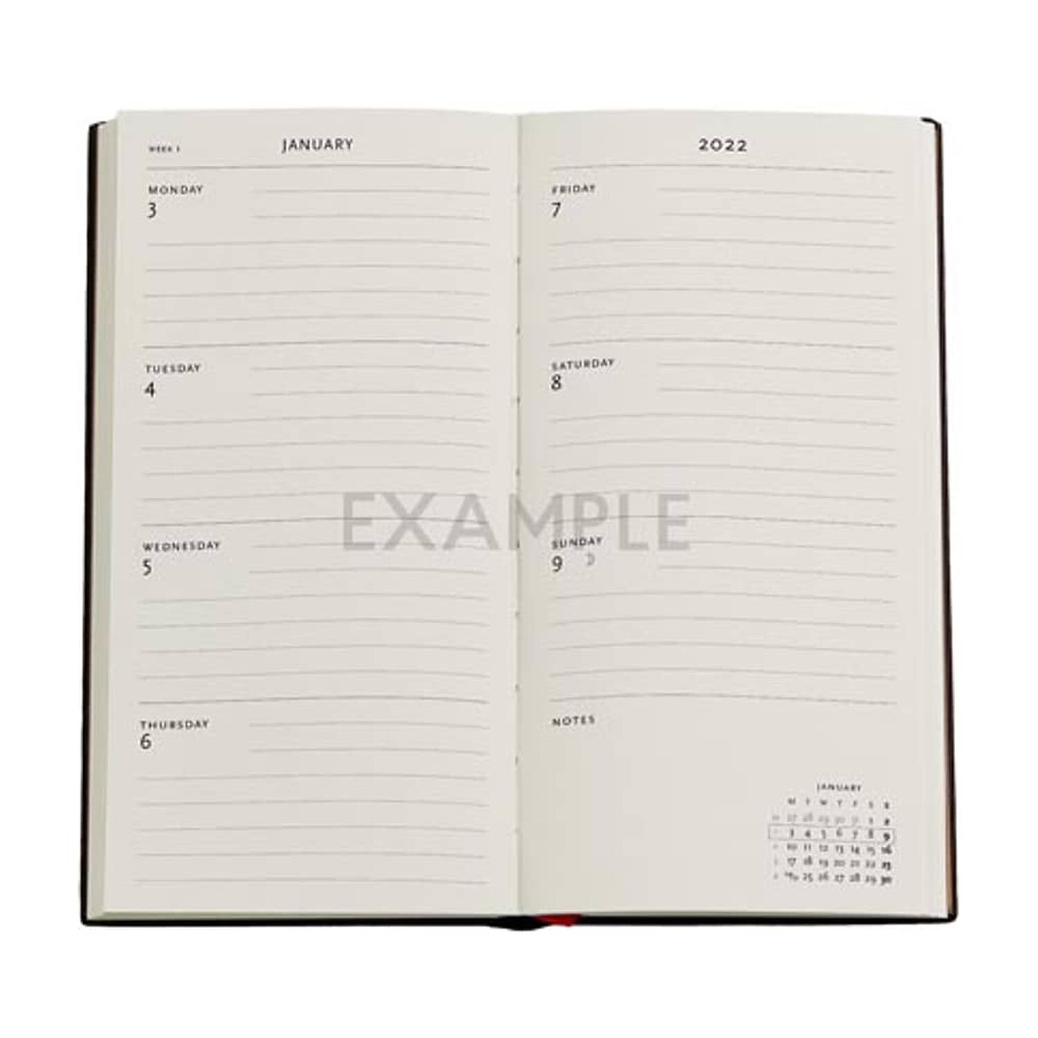 Agenda 2022 Black Moroccan Slim Tapa Dura Semana A La Vista image number 3.0