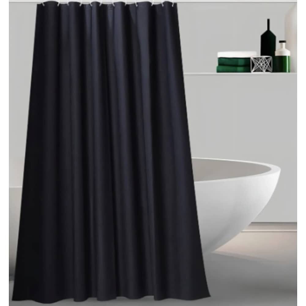 Cortina Ba&ntilde;o Ducha Negra Poli&eacute;ster 180x180 image number 3.0
